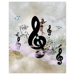 Dancing On A Clef Drawstring Bag (small) by FantasyWorld7