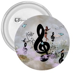 Dancing On A Clef 3  Buttons