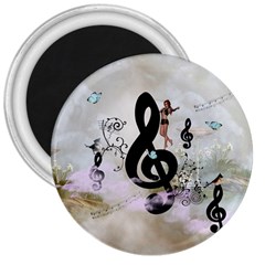 Dancing On A Clef 3  Magnets