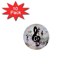 Dancing On A Clef 1  Mini Buttons (10 Pack)  by FantasyWorld7