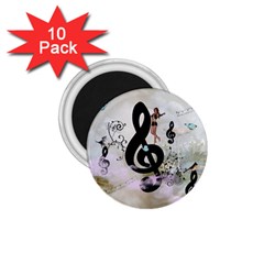 Dancing On A Clef 1 75  Magnets (10 Pack)  by FantasyWorld7