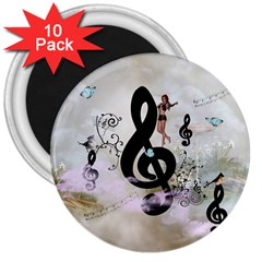 Dancing On A Clef 3  Magnets (10 pack) 