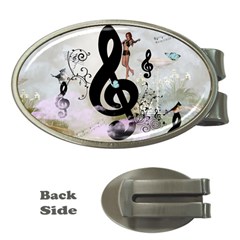 Dancing On A Clef Money Clips (oval)  by FantasyWorld7