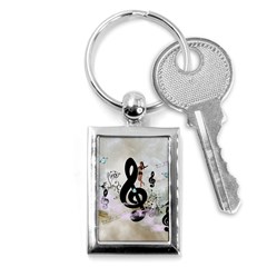 Dancing On A Clef Key Chains (Rectangle) 