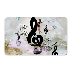 Dancing On A Clef Magnet (Rectangular)