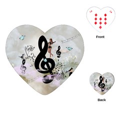 Dancing On A Clef Playing Cards (Heart)