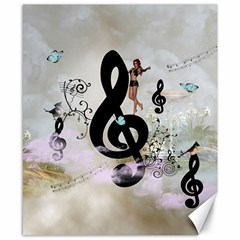 Dancing On A Clef Canvas 8  x 10 