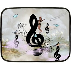 Dancing On A Clef Double Sided Fleece Blanket (Mini) 