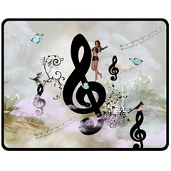 Dancing On A Clef Fleece Blanket (medium) 