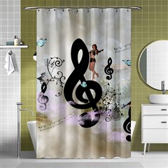 Dancing On A Clef Shower Curtain 48  x 72  (Small) 