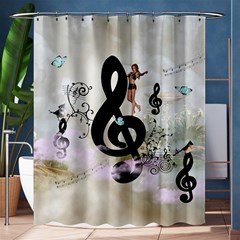 Dancing On A Clef Shower Curtain 60  x 72  (Medium) 