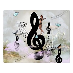 Dancing On A Clef Double Sided Flano Blanket (large)  by FantasyWorld7