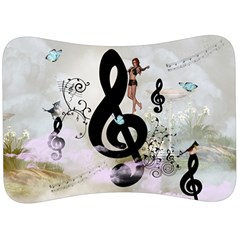 Dancing On A Clef Velour Seat Head Rest Cushion by FantasyWorld7