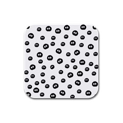 Totoro - Soot Sprites Pattern Rubber Square Coaster (4 Pack)  by Valentinaart