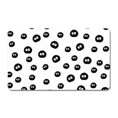 Totoro - Soot Sprites Pattern Magnet (rectangular) by Valentinaart