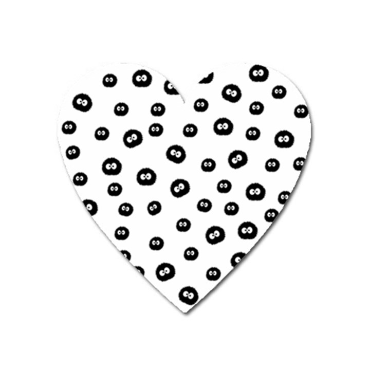 Totoro - Soot Sprites Pattern Heart Magnet