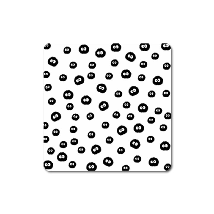 Totoro - Soot Sprites Pattern Square Magnet