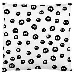 Totoro - Soot Sprites Pattern Large Cushion Case (two Sides) by Valentinaart