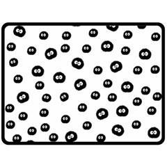 Totoro - Soot Sprites Pattern Double Sided Fleece Blanket (large) 