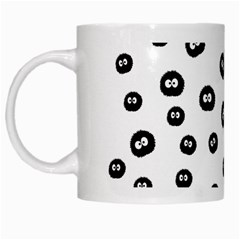 Totoro - Soot Sprites Pattern White Mugs by Valentinaart