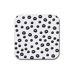 Totoro - Soot Sprites Pattern Rubber Coaster (square)  by Valentinaart