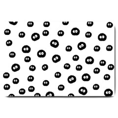 Totoro - Soot Sprites Pattern Large Doormat  by Valentinaart