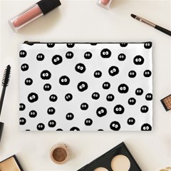 Totoro - Soot Sprites Pattern Cosmetic Bag (large) by Valentinaart