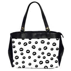 Totoro - Soot Sprites Pattern Oversize Office Handbag (2 Sides) by Valentinaart