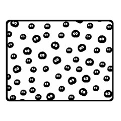 Totoro - Soot Sprites Pattern Double Sided Fleece Blanket (small)  by Valentinaart