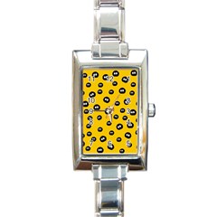 Totoro - Soot Sprites Pattern Rectangle Italian Charm Watch by Valentinaart