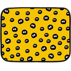 Totoro - Soot Sprites Pattern Fleece Blanket (mini) by Valentinaart