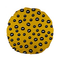 Totoro - Soot Sprites Pattern Standard 15  Premium Flano Round Cushions by Valentinaart