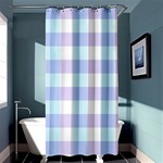 Gingham Duo Aqua On Lavender Shower Curtain 36  x 72  (Stall)  Curtain(36 X72 ) - 33.26 x66.24  Curtain(36 X72 )