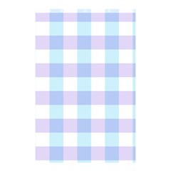 Gingham Duo Aqua On Lavender Shower Curtain 48  X 72  (small)  by retrotoomoderndesigns