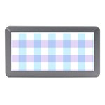 Gingham Duo Aqua On Lavender Memory Card Reader (Mini) Front