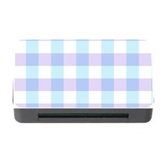 Gingham Duo Aqua On Lavender Memory Card Reader With Cf by retrotoomoderndesigns