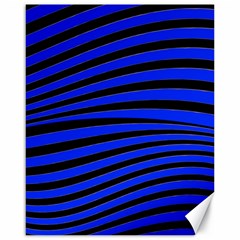 Black And Blue Linear Abstract Print Canvas 16  X 20  by dflcprintsclothing