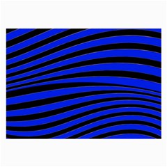 Black And Blue Linear Abstract Print Large Glasses Cloth by dflcprintsclothing