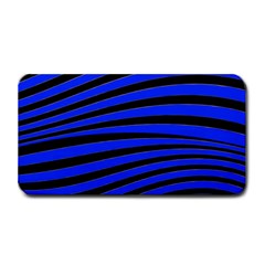 Black And Blue Linear Abstract Print Medium Bar Mats by dflcprintsclothing