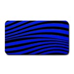 Black And Blue Linear Abstract Print Medium Bar Mats 16 x8.5  Bar Mat