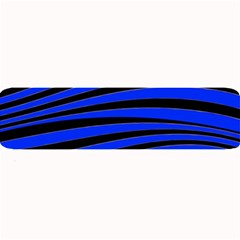 Black And Blue Linear Abstract Print Large Bar Mats by dflcprintsclothing