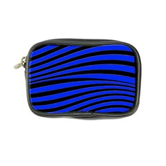 Black And Blue Linear Abstract Print Coin Purse by dflcprintsclothing