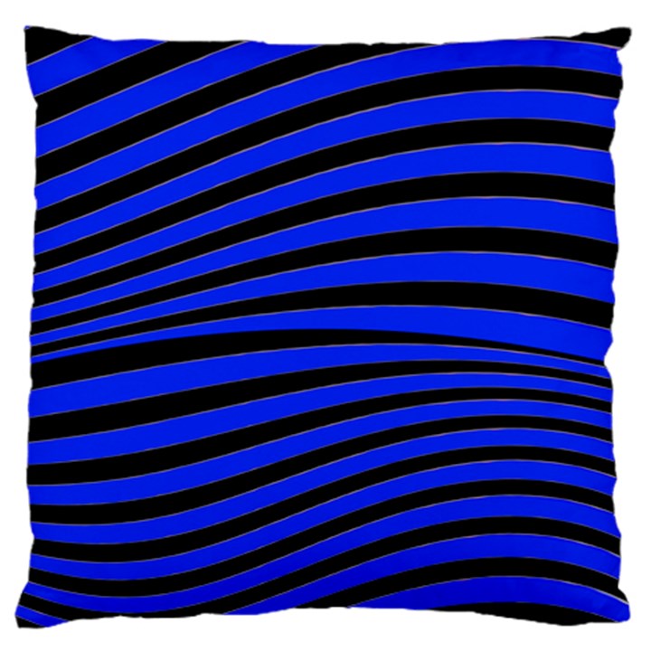 Black And Blue Linear Abstract Print Standard Flano Cushion Case (Two Sides)