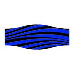 Black And Blue Linear Abstract Print Stretchable Headband