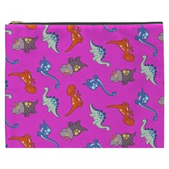 Dinosaurs - Fuchsia Cosmetic Bag (xxxl)