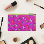 Dinosaurs - Fuchsia Cosmetic Bag (XS) Back