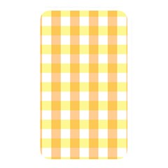 Gingham Duo Orange On Yellow Memory Card Reader (rectangular) by retrotoomoderndesigns