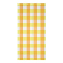 Gingham Duo Orange On Yellow Shower Curtain 36  X 72  (stall) 