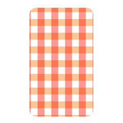 Gingham Duo Red On Orange Memory Card Reader (rectangular) by retrotoomoderndesigns