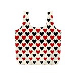 Red & Black Hearts - Eggshell Full Print Recycle Bag (S) Front